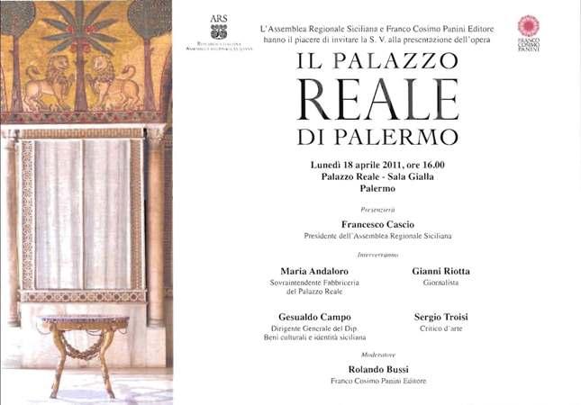 Presentazione dell'Opera: ''Il Palazzo Reale di Palermo''