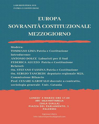 europa sovranità costituzionale mezzogiorno