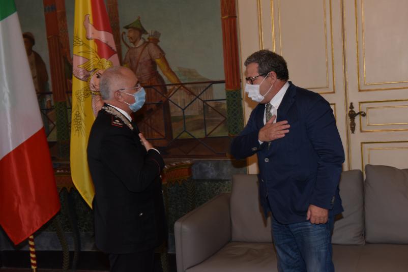 Visita del Comandante Legione Carabinieri Sicilia,  Gen. Brig. Rosario Castello