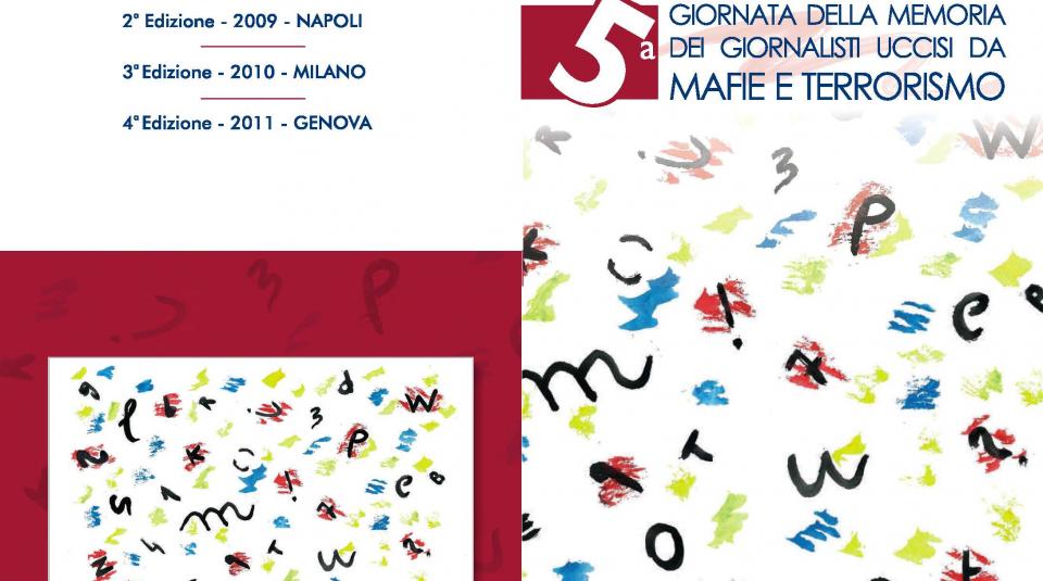 5ª Giornata della memoria dei giornalisti uccisi da mafie e terrorismo